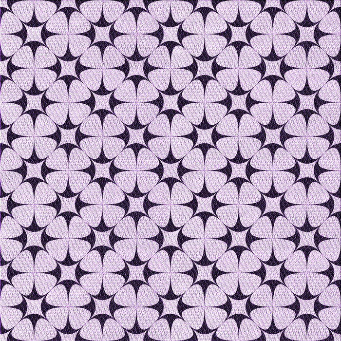 Round Patterned Purple Flower Purple Rug, pat3438pur