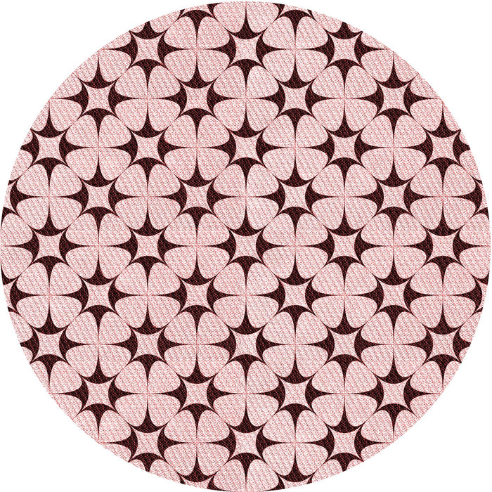 Square Machine Washable Transitional Light Rose Pink Rug in a Living Room, wshpat3438rd