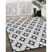 Patterned Ash Gray Novelty Rug, pat3438