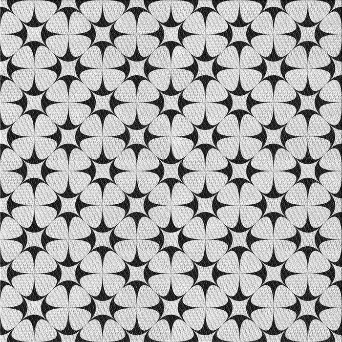 Square Patterned Ash Gray Novelty Rug, pat3438