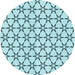 Square Patterned Deep-Sea Green Rug, pat3439lblu