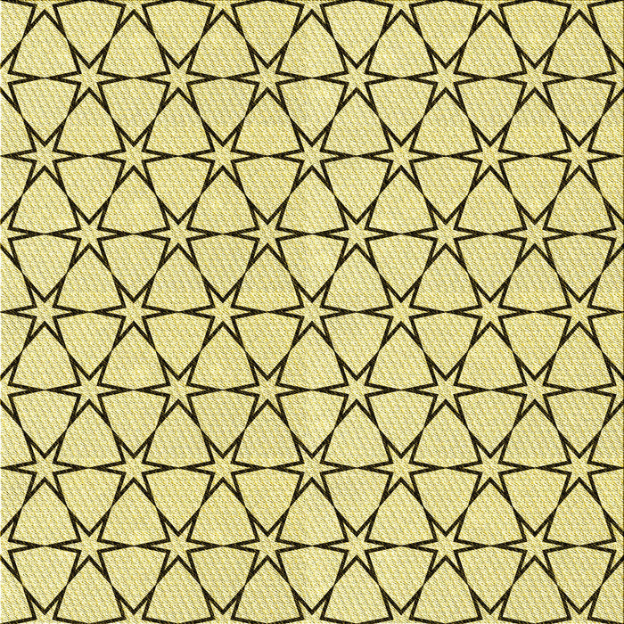 Round Patterned Sun Yellow Rug, pat3439yw