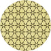 Square Patterned Sun Yellow Rug, pat3439yw