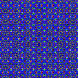Square Patterned Azure Blue Novelty Rug, pat343