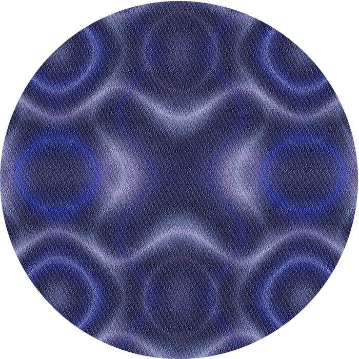 Square Patterned Denim Dark Blue Rug, pat344blu