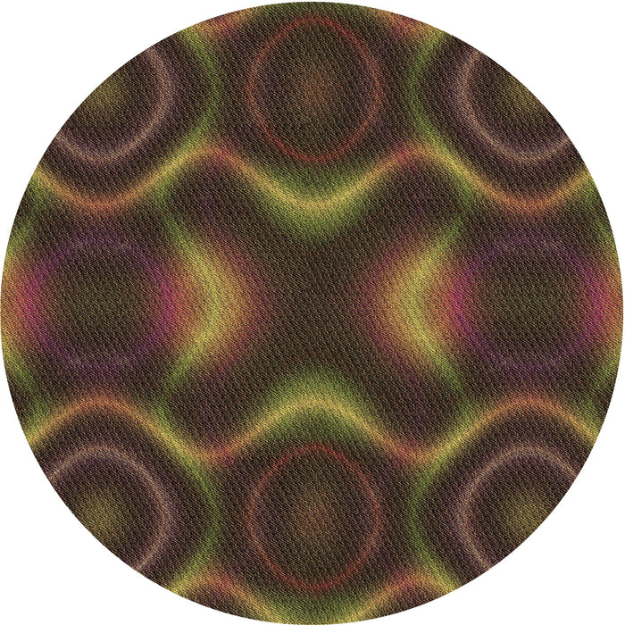 Square Patterned Oak Brown Rug, pat344brn