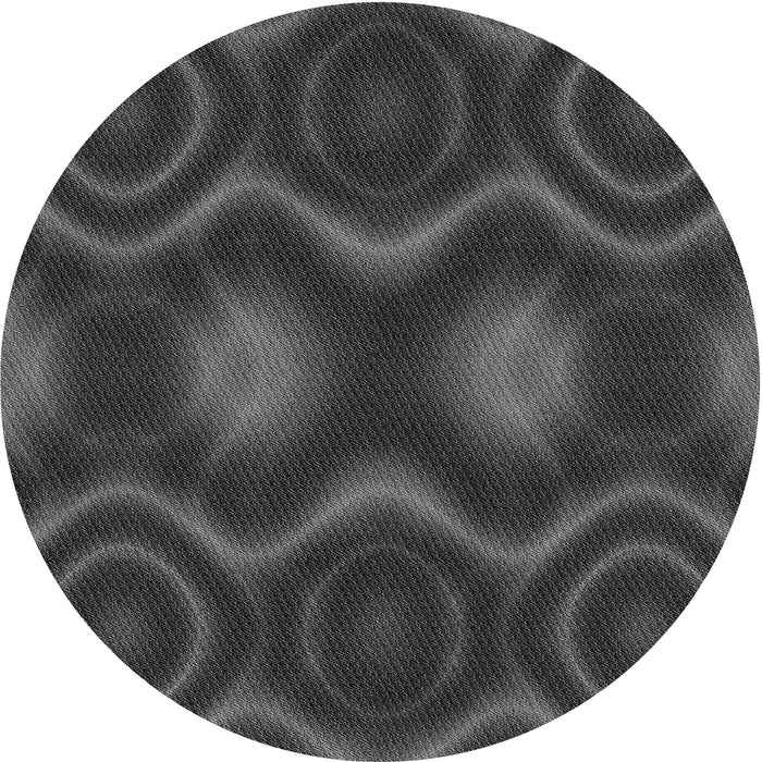 Square Patterned Charcoal Black Rug, pat344gry