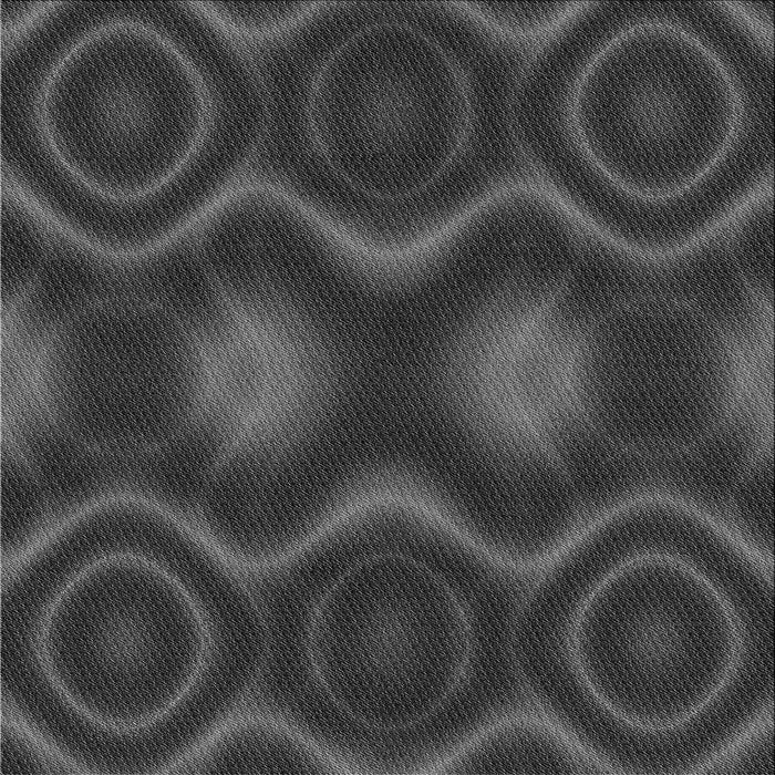 Round Patterned Charcoal Black Rug, pat344gry