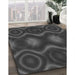 Patterned Charcoal Black Rug in Family Room, pat344gry