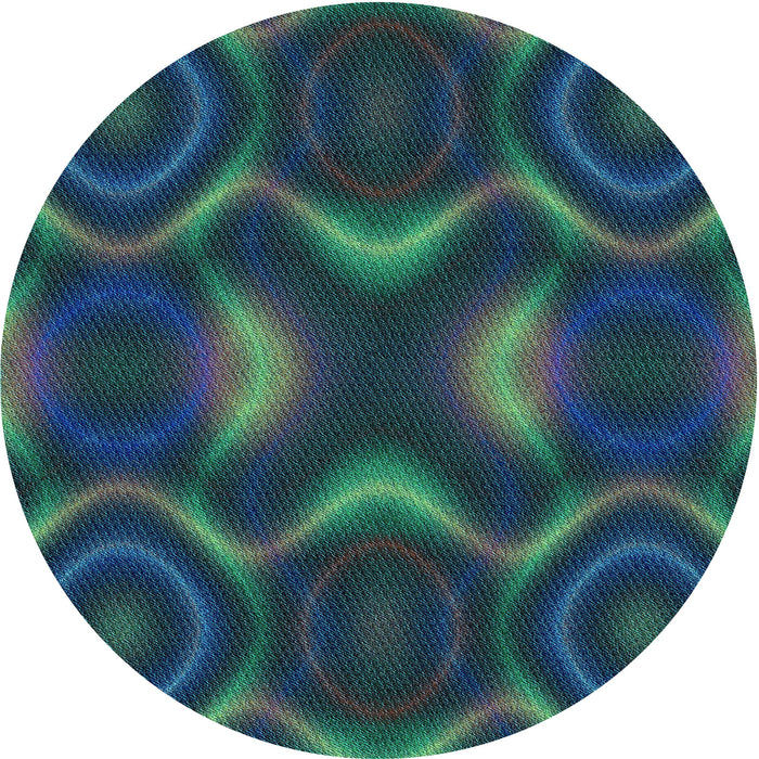 Square Machine Washable Transitional Dark Cyan Green Rug in a Living Room, wshpat344lblu