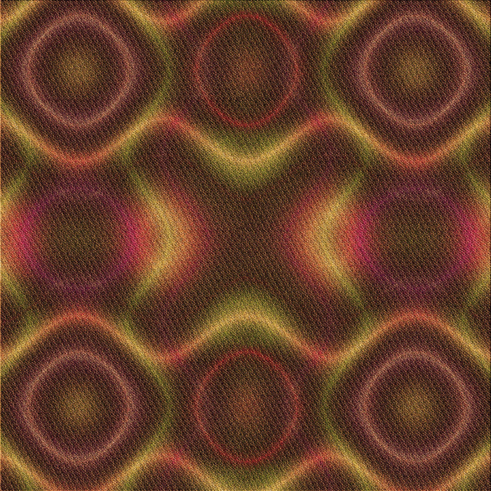 Round Patterned Mahogany Brown Rug, pat344org