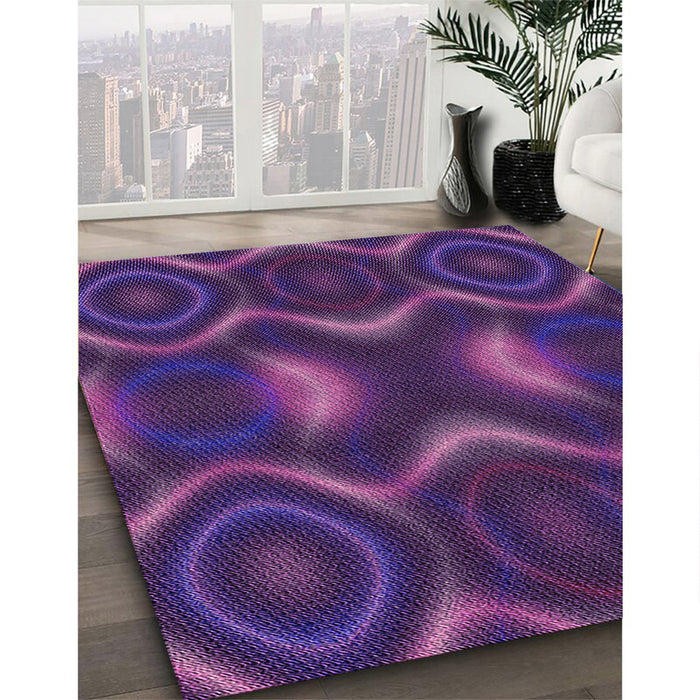 Machine Washable Transitional Dark Orchid Purple Rug in a Family Room, wshpat344pur