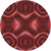 Square Machine Washable Transitional Crimson Red Rug in a Living Room, wshpat344rd