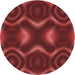 Square Patterned Crimson Red Rug, pat344rd