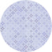Square Patterned Lavender Blue Rug, pat3440blu