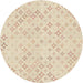 Square Patterned Moccasin Beige Rug, pat3440brn