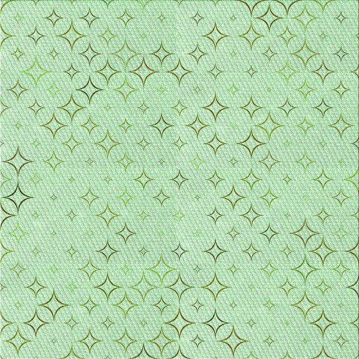 Round Machine Washable Transitional Mint Green Rug, wshpat3440grn