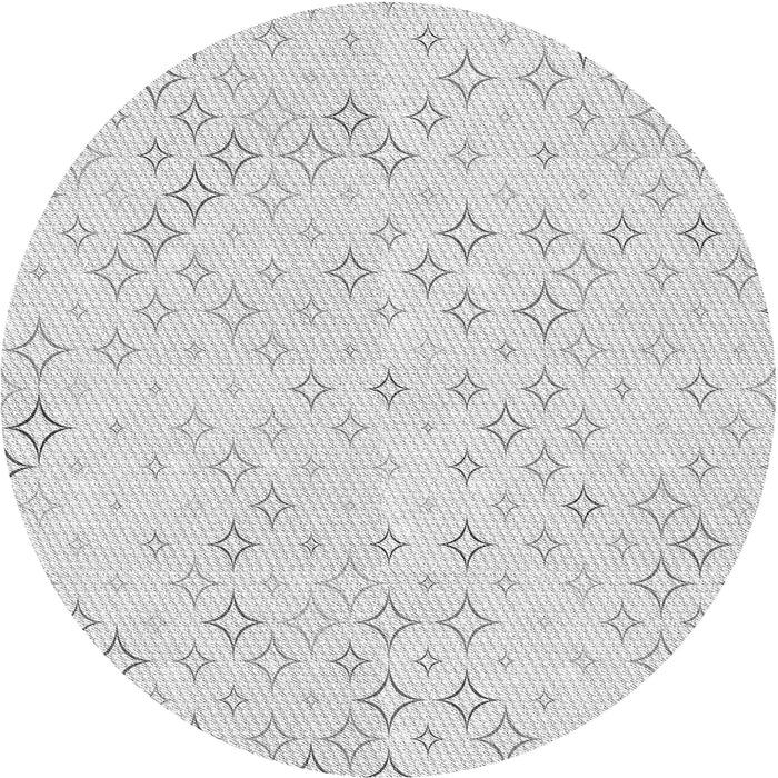 Square Patterned Platinum Gray Rug, pat3440gry