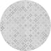 Square Patterned Platinum Gray Rug, pat3440gry