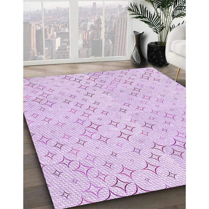 Machine Washable Transitional Violet Purple Rug in a Family Room, wshpat3440pur