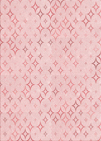 Machine Washable Transitional Pastel Red Pink Rug, wshpat3440rd