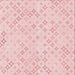 Round Patterned Pastel Red Pink Rug, pat3440rd