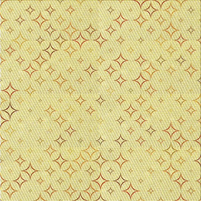 Round Patterned Yellow Rug, pat3440yw