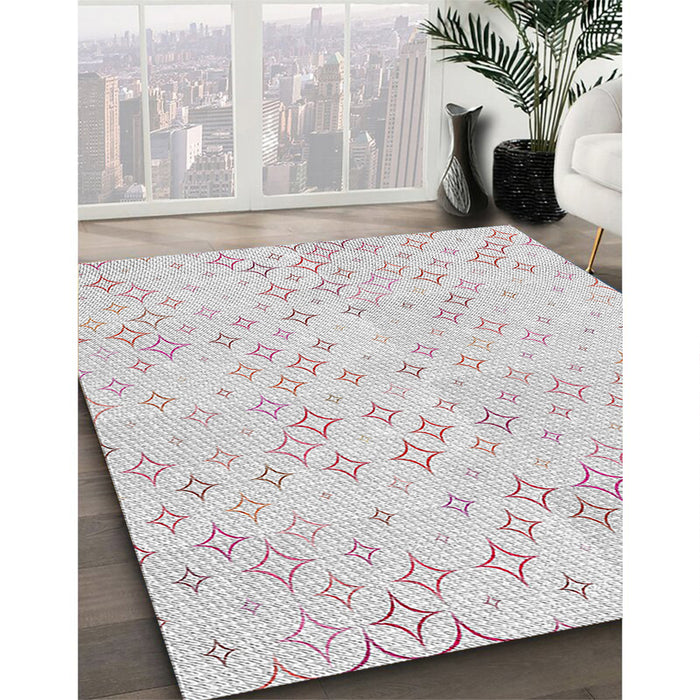 Patterned Off-White Novelty Rug in Family Room, pat3440