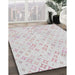 Machine Washable Transitional White Smoke Rug in a Family Room, wshpat3440