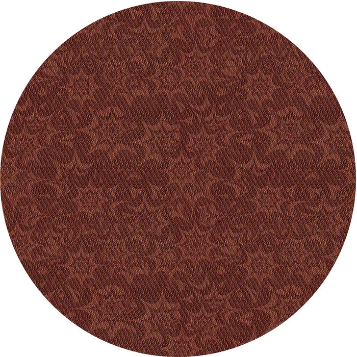 Square Machine Washable Transitional Mahogany Brown Rug in a Living Room, wshpat3441brn