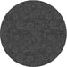 Square Machine Washable Transitional Charcoal Black Rug in a Living Room, wshpat3441gry