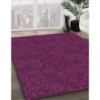 Patterned Plum Purple Rug, pat3441pur
