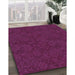 Patterned Plum Purple Rug in Family Room, pat3441pur