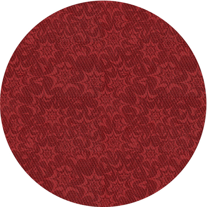 Square Machine Washable Transitional Cranberry Red Rug in a Living Room, wshpat3441rd