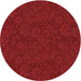 Square Machine Washable Transitional Cranberry Red Rug in a Living Room, wshpat3441rd