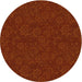 Square Machine Washable Transitional Mahogany Brown Rug in a Living Room, wshpat3441yw