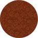 Square Patterned Mahogany Brown Rug, pat3441yw