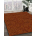 Machine Washable Transitional Mahogany Brown Rug in a Family Room, wshpat3441yw