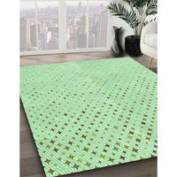 Patterned Mint Green Rug, pat3442grn