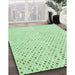 Patterned Mint Green Rug in Family Room, pat3442grn