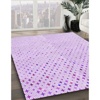 Patterned Violet Purple Rug, pat3442pur