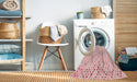 Machine Washable Transitional Pastel Red Pink Rug in a Washing Machine, wshpat3442rd