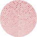 Square Patterned Pastel Red Pink Rug, pat3442rd