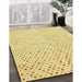 Machine Washable Transitional Yellow Rug in a Family Room, wshpat3442yw