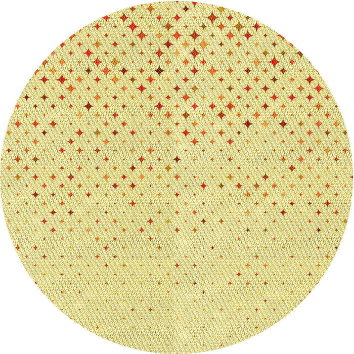 Square Machine Washable Transitional Yellow Rug in a Living Room, wshpat3442yw