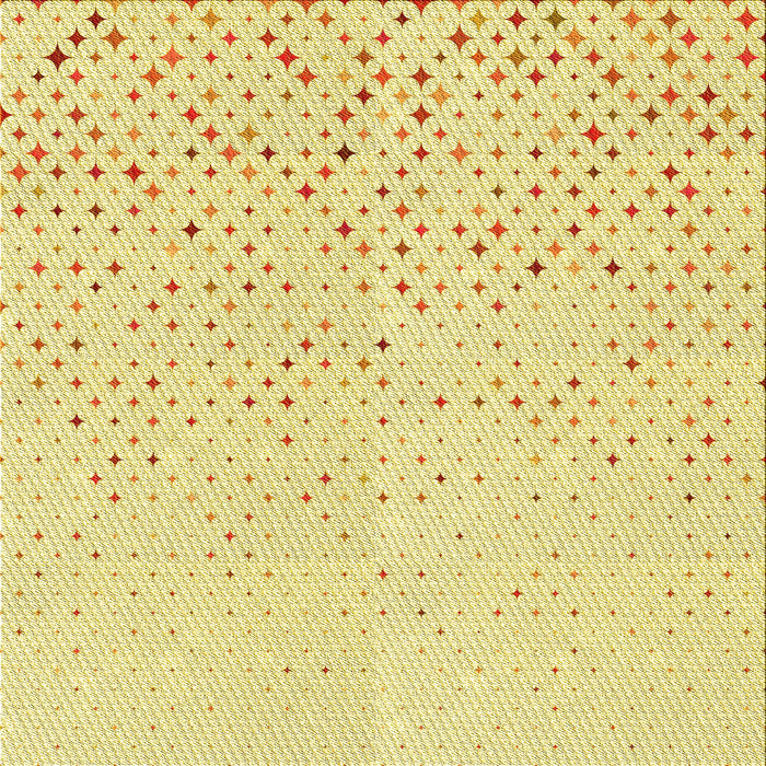 Round Patterned Yellow Rug, pat3442yw