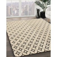 Patterned Moccasin Beige Rug, pat3443brn