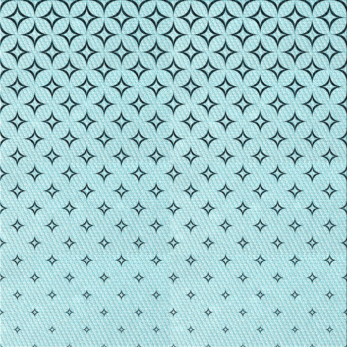 Round Patterned Electric Blue Rug, pat3443lblu