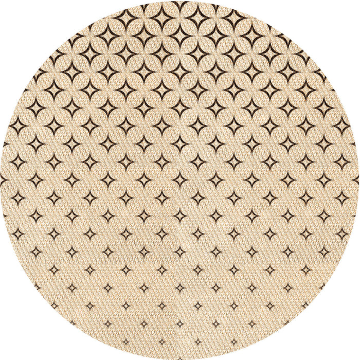 Square Patterned Peru Brown Rug, pat3443org
