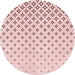 Square Patterned Pink Rug, pat3443rd
